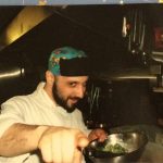 Danny De Sousa in chefs hat.
