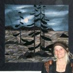 This was at an exhibition. My hanging was so fun to make. From my "Tree" collection Jan Donaldson and "Winter Sky"