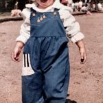 Jessica Valentine in my piano overalls.